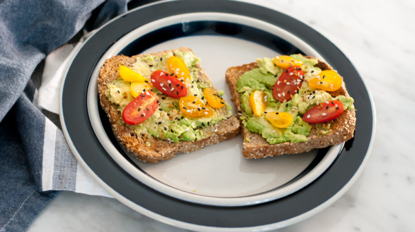 Clean Eating Avocado Toast on Ezekiel Bread