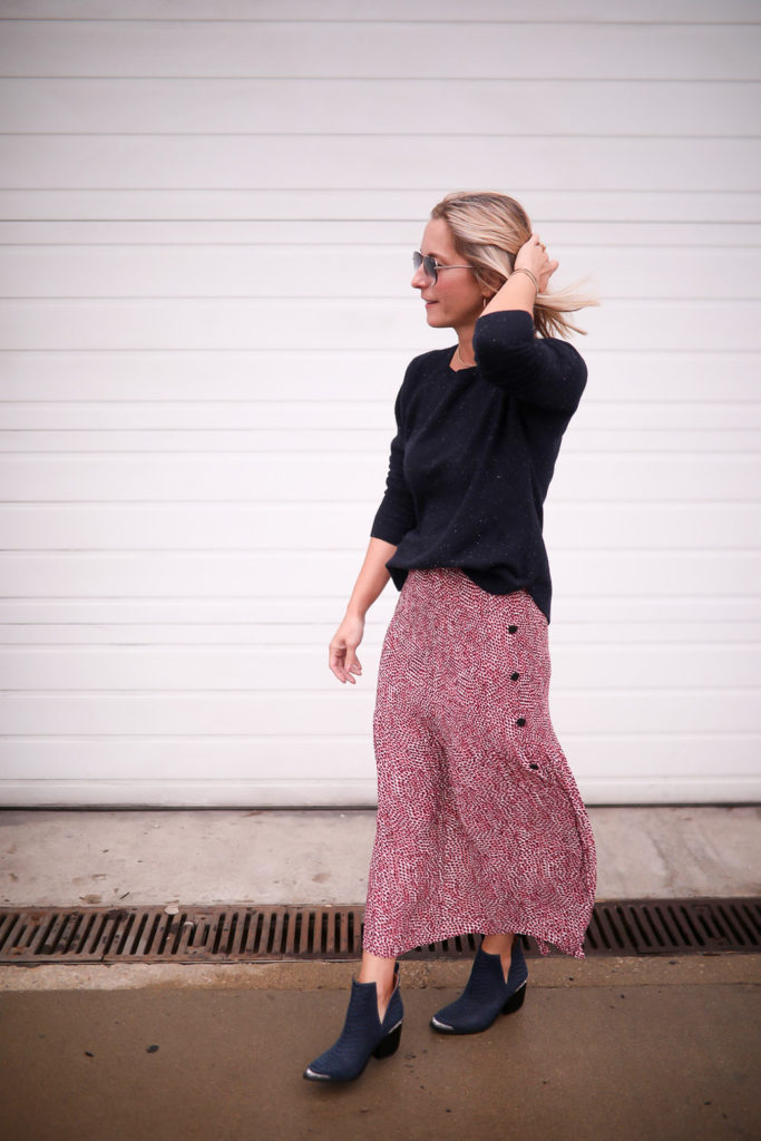 chunky sweater - How to Style A Long Skirt
