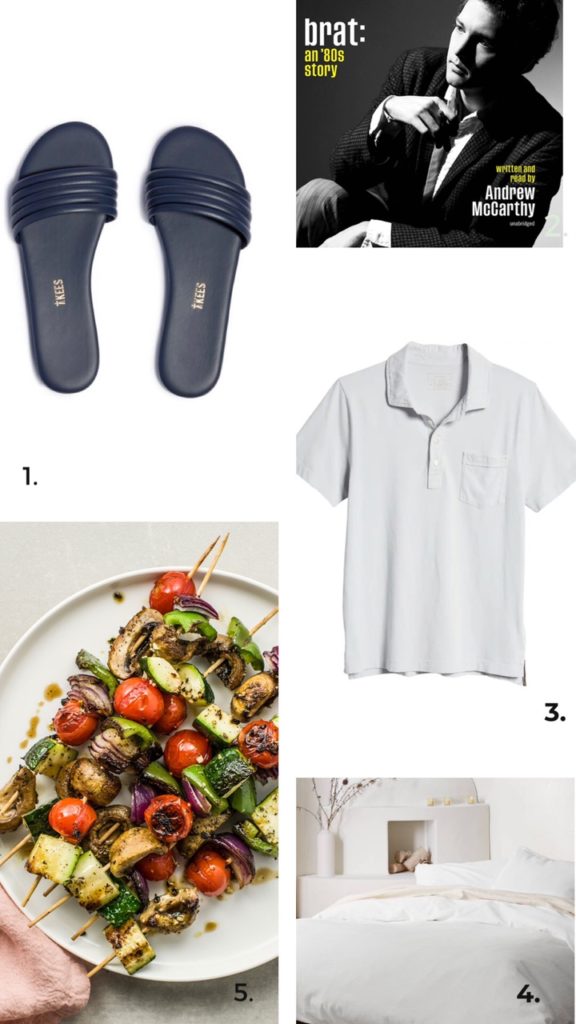 collage of food, slippers, and clothes for Five Favorites june 2021 collage of food, slippers, and clothes for Five Favorites june 2021