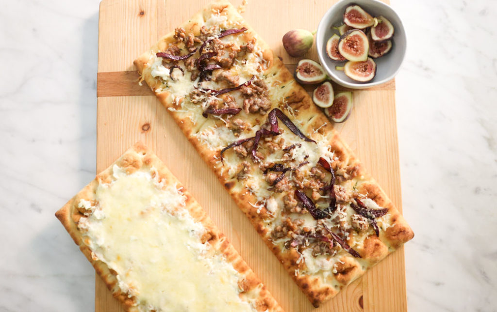 top view of flatbreads top view of flatbreads