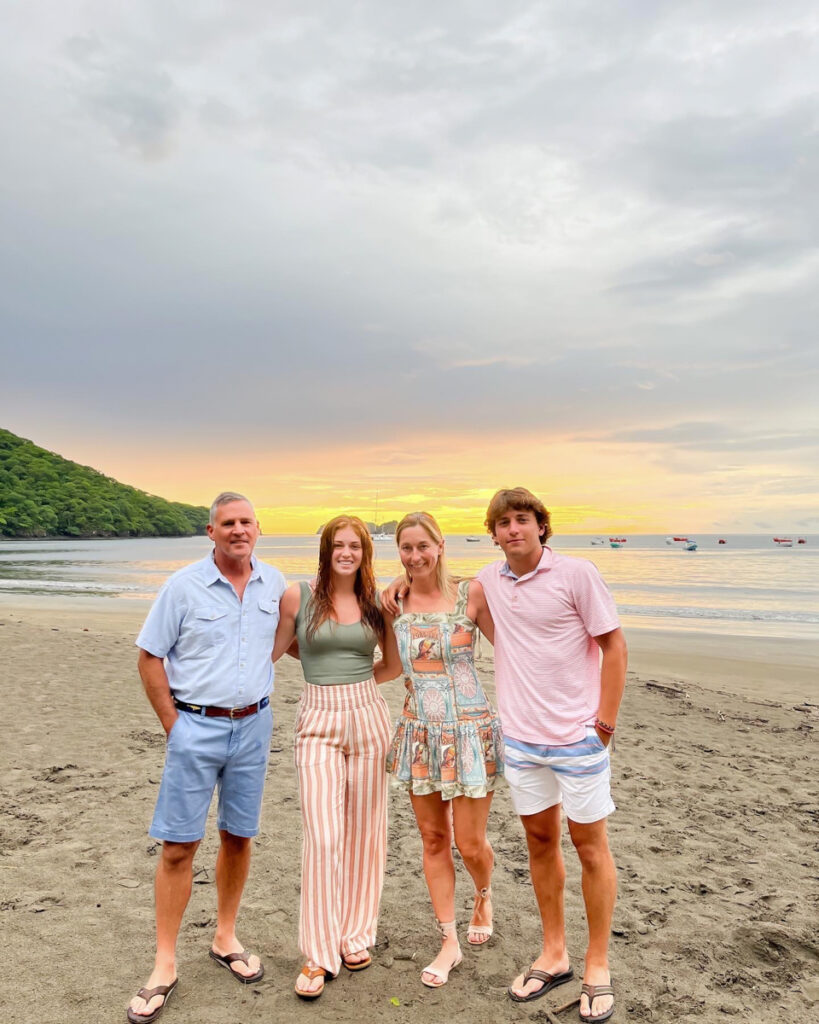 family portrait at the shore of costa rica family portrait at the shore of costa rica